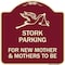 Signmission Stork Parking for New Mothers and Mothers to Heavy-Gauge Aluminum Sign, 18" x 18", BU-1818-22836 A-DES-BU-1818-22836 - alternate 1